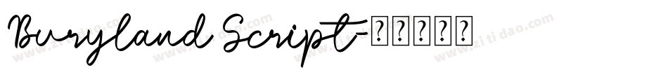 Buryland Script字体转换